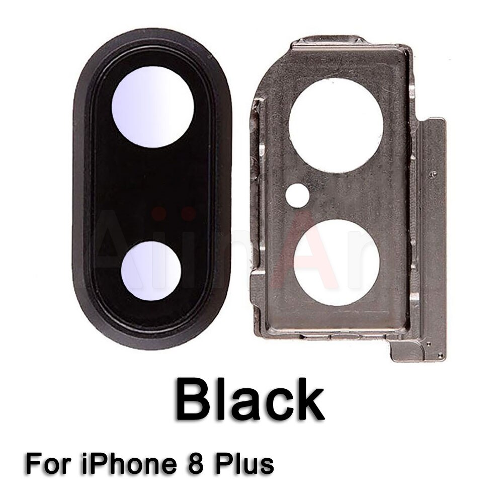 Sapphire Crystal Back Rear Camera Glass Ring For iPhone 7 8 Plus Original Camera Lens Ring Cover Replacement Repair Parts: i8 Plus Black