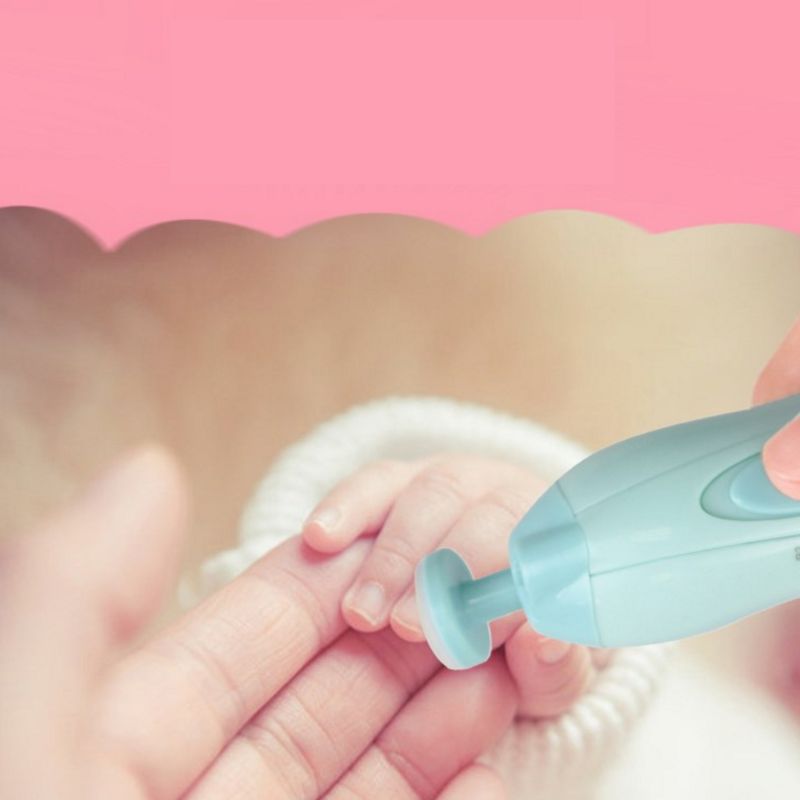 4 stk elektrisk baby sømtrimmerhoved udskiftning børn spædbarn sikker negle manicure polering sand svamp