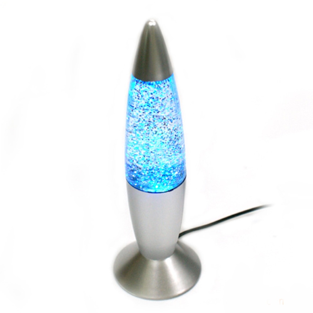 1pc 3D Rocket Multi Color Changing Lava Lamp RGB LED Glitter Party Mood Night Light lamparas Christmas Bedside Night Lamp