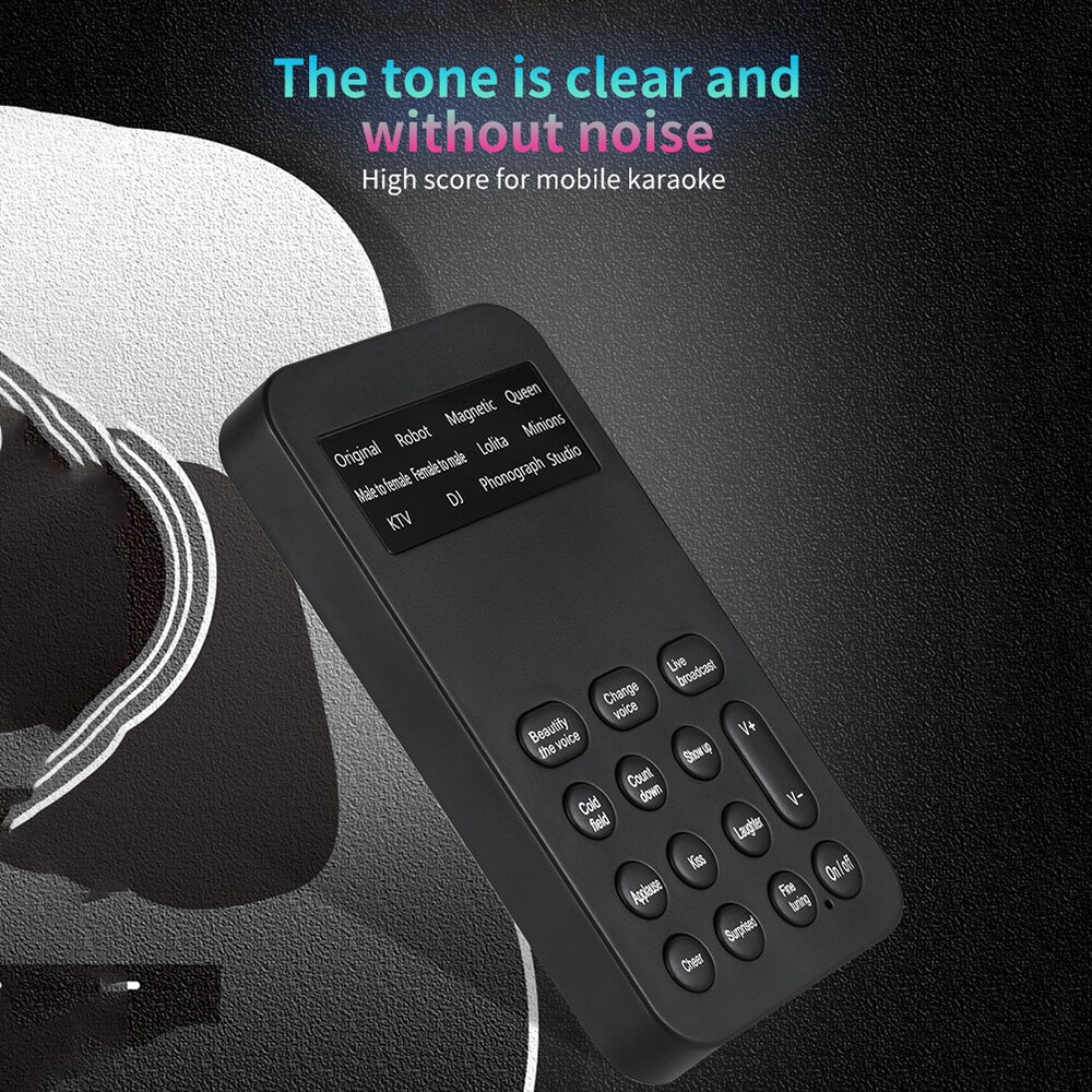 Portable Voice Converter Microphone Camouflage 4 Voice Conversion Modes PC Phone Sound Card Converter Voice Converter