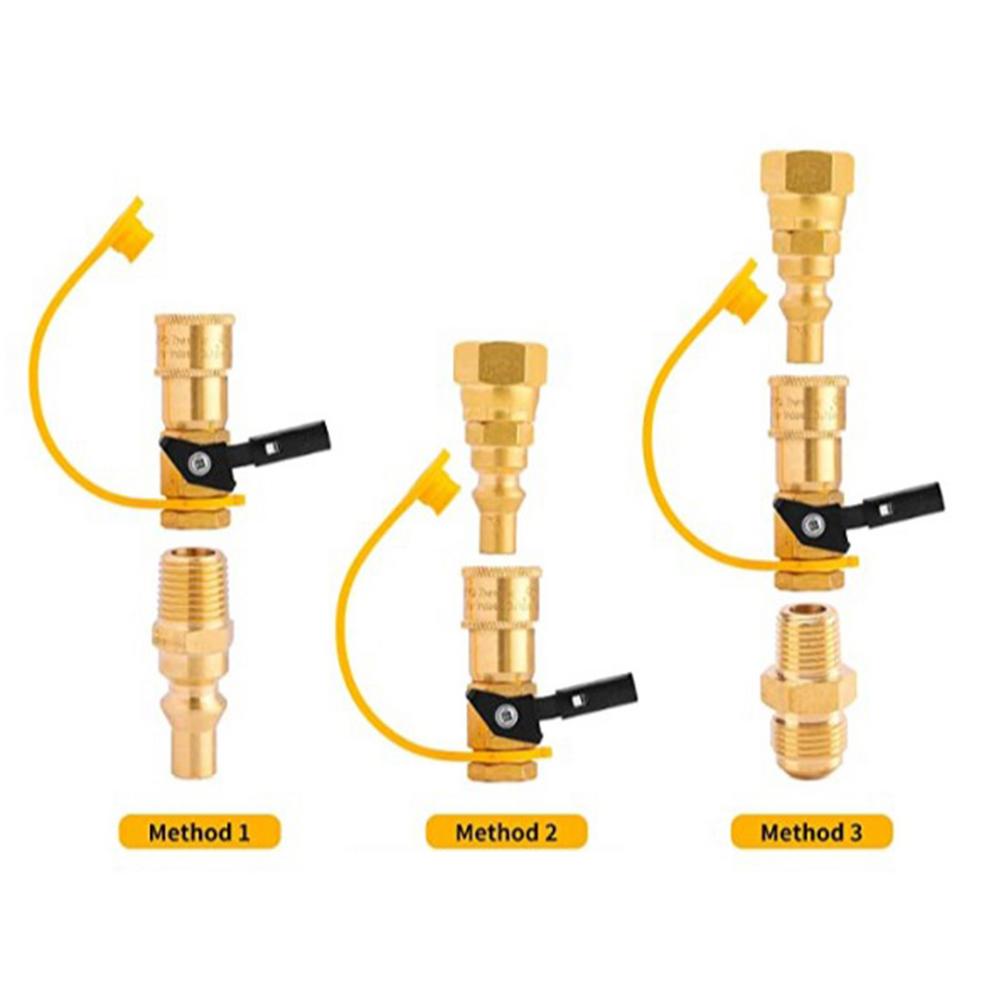 1/4 Inch Propane Natural Gas Control Valve Assembly Converter Kit Quick Connect Adapter Gas Pipeline Connect Control Valve