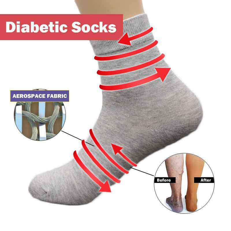1 paar Grote Maat Tube Sokken Voor Voet Ongemak Diabetische Voeten Oedeem Zwelling Calcetines Hombre