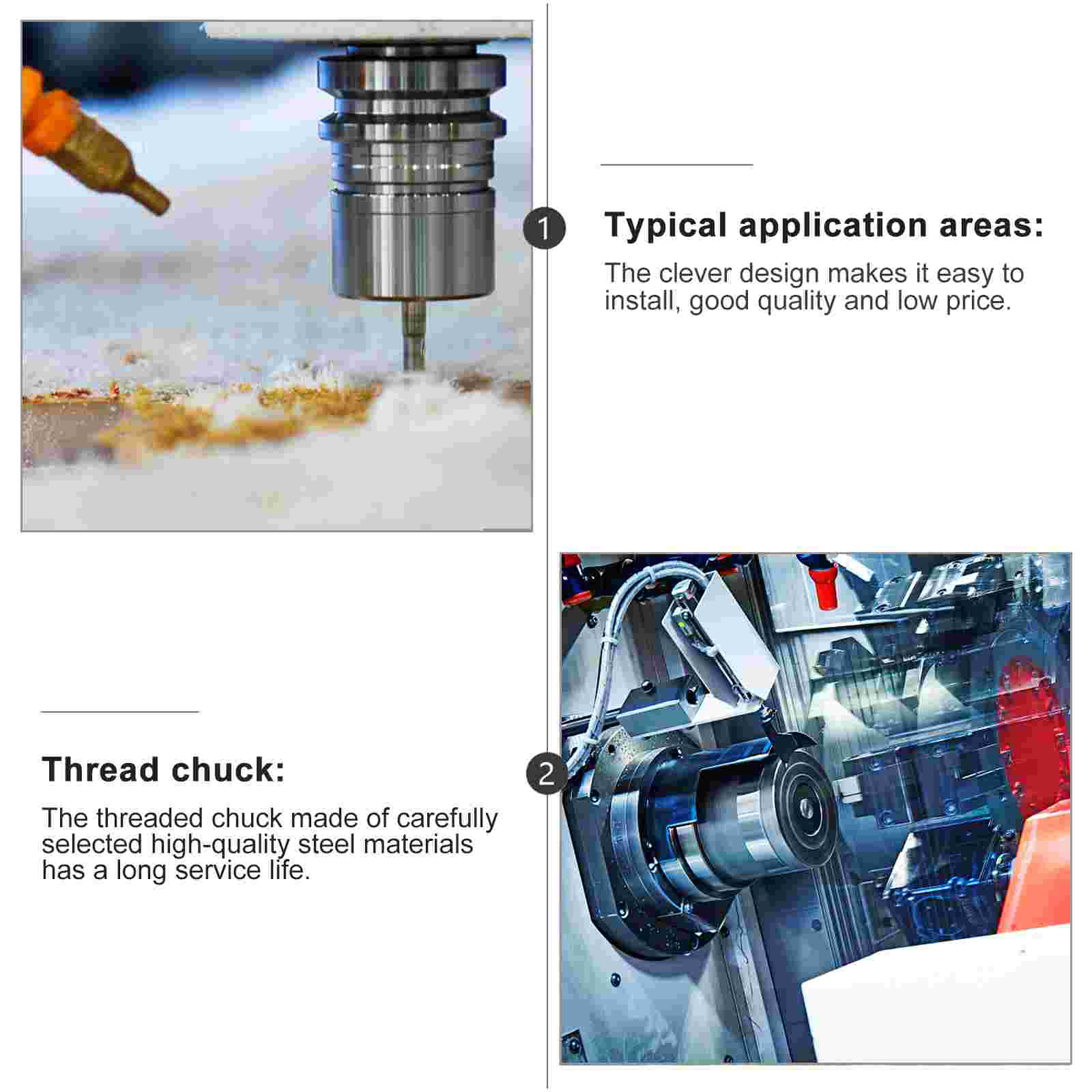 thumbnail image 2 of HHIP 3900-1615 5C Adjustable Collet Stop - Fully Threaded 3/8"-24 Screw For Collets With Internal Threads 2 of 11