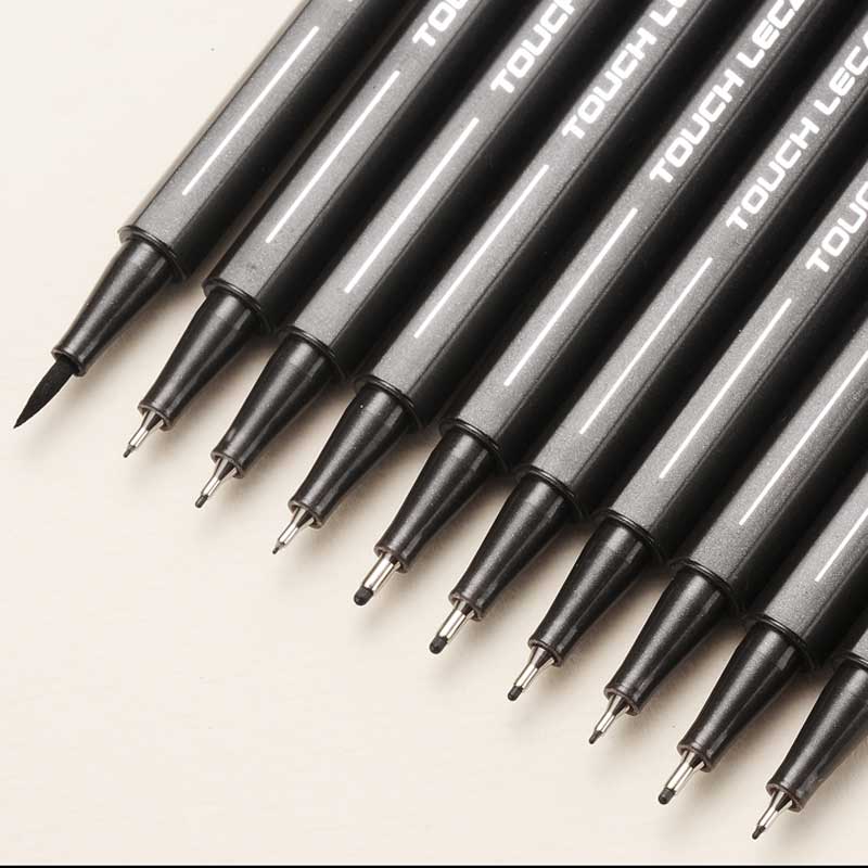 Bolígrafo Pigma micron de color negro, perfilador de delineador, rotuladores de dibujo a prueba de decoloración, suministros de arte, Manga, cepillo de escritura de cómic