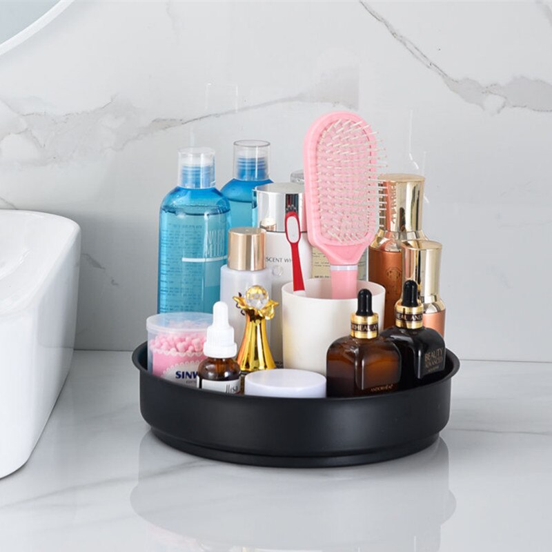 Storage Trays 360 Rotating Storage Box Kitchen Make Organizer Seasoning Container Bathroom Turntable Cosmetic Plate Cabinet Rack