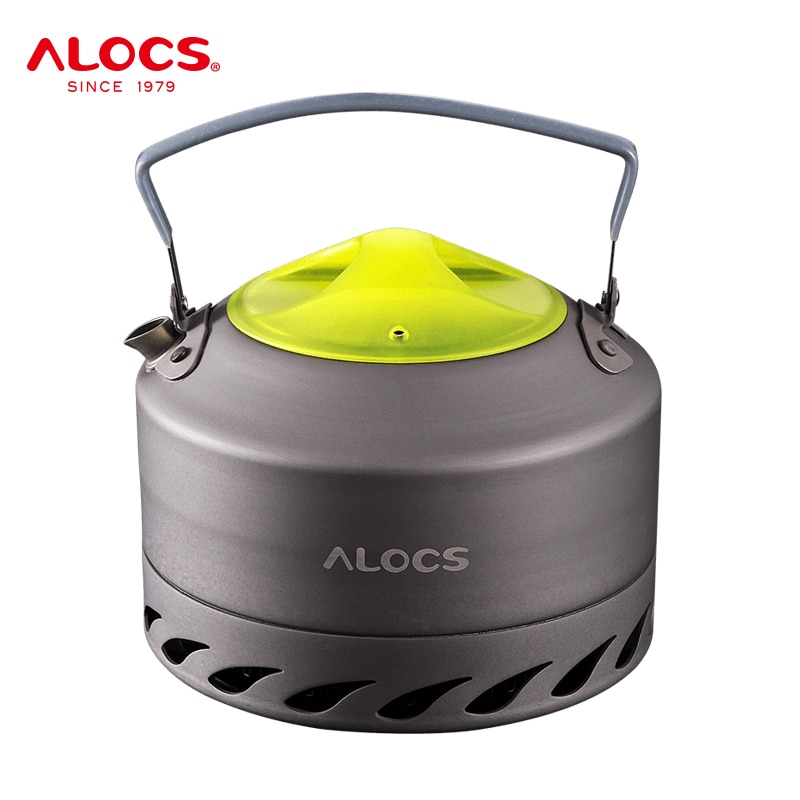 Alocs cw -k07 bærbar kompakt udendørs vandkedel tekande kaffekande 0.9l til picnic camping vandreture rejser aluminiumslegering