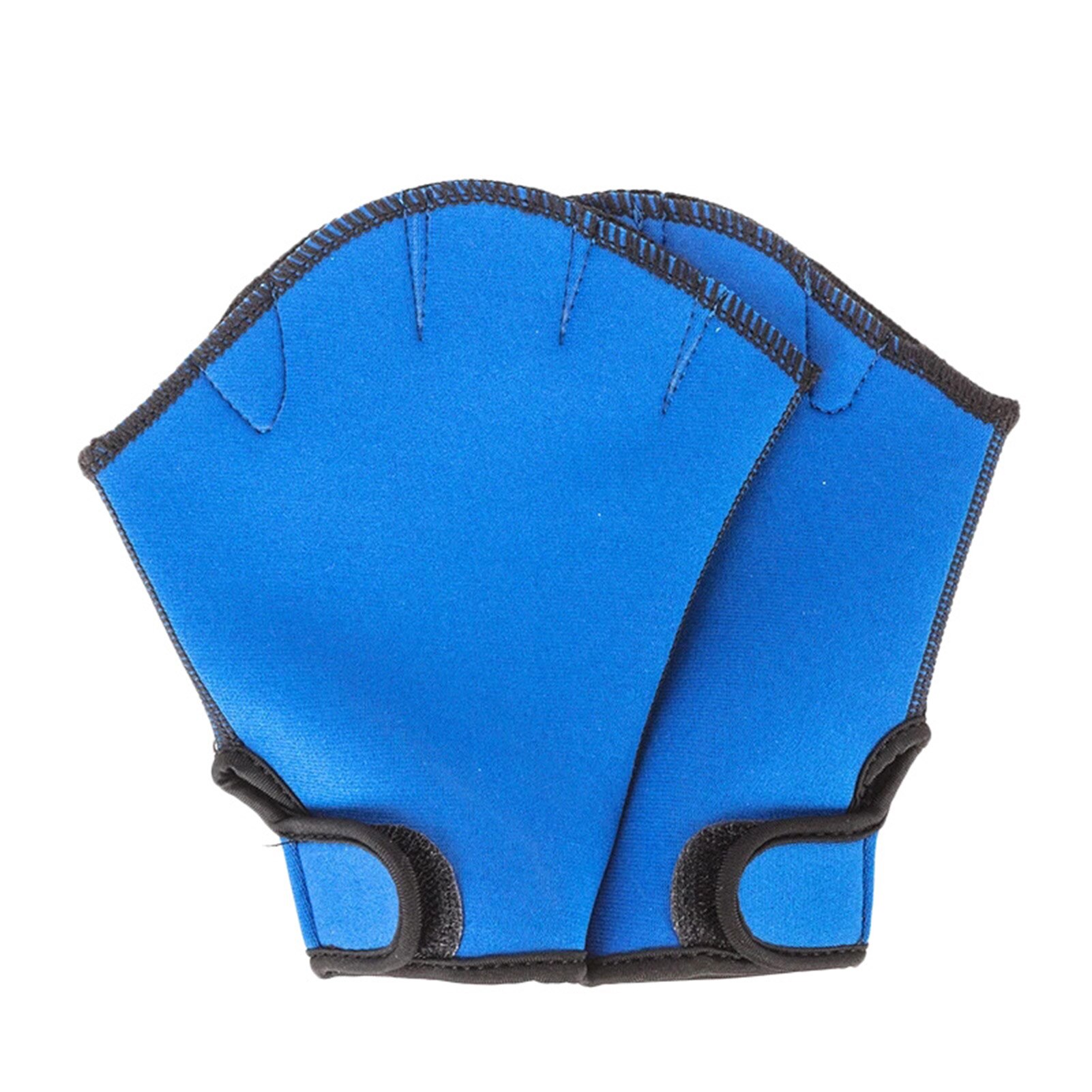 Fingerlose Schwimmhäuten Schwimmen Handschuhe Wasser Widerstand Tauchen Hand Web Ausbildung Schwimmen Handschuhe Für Schwimmen SM: Blau / S