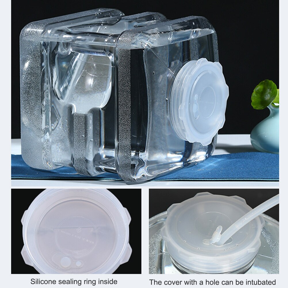 Water Container Food Grade PC Portable Driving Water Tank Container with Faucet for Camping Picnic Hiking Drink Buckets