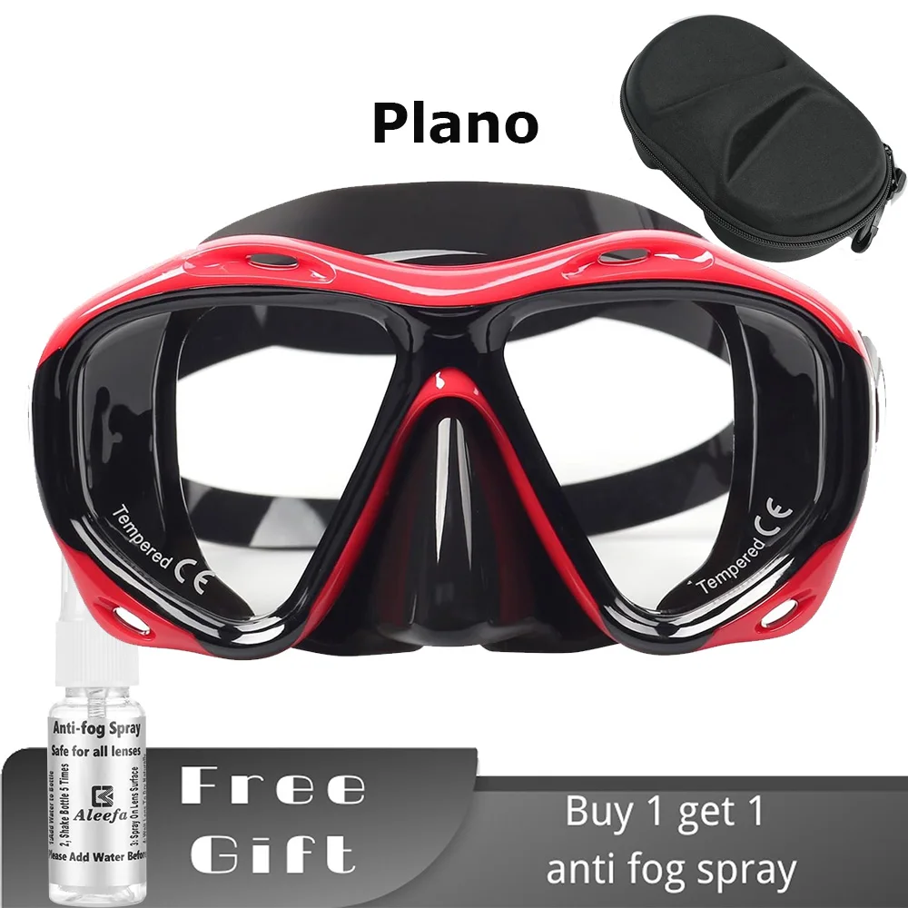 +2,0 a +5,0 Mascarilla de buceo para hipermetropía con lentes de vidrio templado, equipo para hombres y mujeres, spray antivaho: Blanco