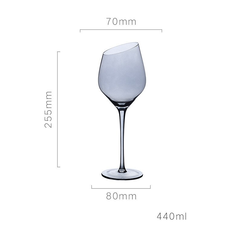 Verres en biseau en cristal Transparent, verres colorés, Style nordique Ins, changement de couleur, tasse à vin: H