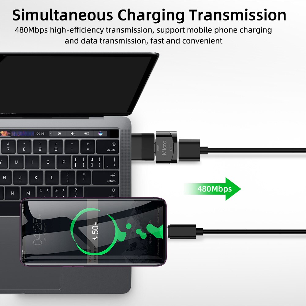 Micro Usb Naar Usb 2.0 Otg Adapter Mannelijke Micro Usb Naar Female Usb 2.0 Kabel Converter Voor Samsung A7 Huawei p10 Android Mobiele Telefoon