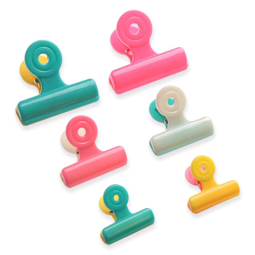 5 stuks 3 maten plastic klem papier bladwijzer clips memo clip student school kantoorbenodigdheden multifunctionele tas chip clips