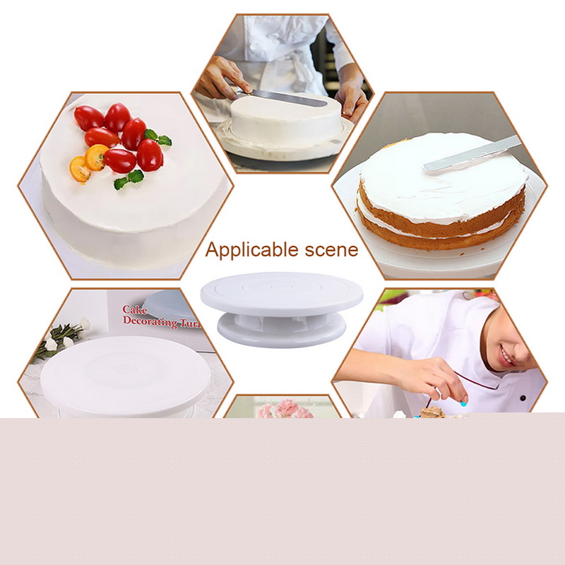 Diy Roterende Taart Bakken Hulpmiddel Taart Staan Plastic Taart Draaitafel Draaitafel Decorating Bakken Tool 7*28Cm 10 Inch