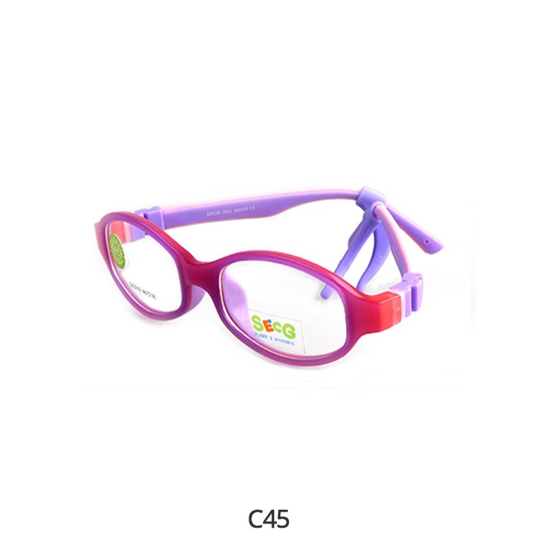 SECG-Montura Flexible y suave para niños, montura de gafas de niño para gafas ópticas: C45