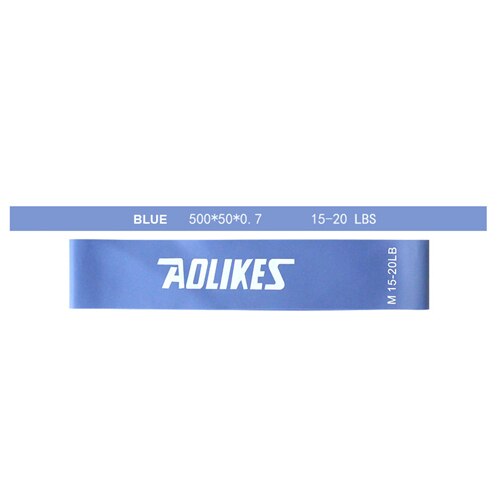 Aolikes 1 Pcs 6 Kleuren Elastische Resistance Bands Workout Rubber Loop Voor Fitness Gym Krachttraining Elastische Bands: Blauw