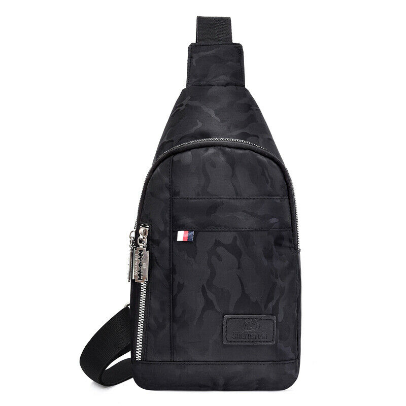 Anti-diefstal schoudertas voor heren, canvas messenger, casual schoudertas, crossbody, outdoor reistassen: Zwart