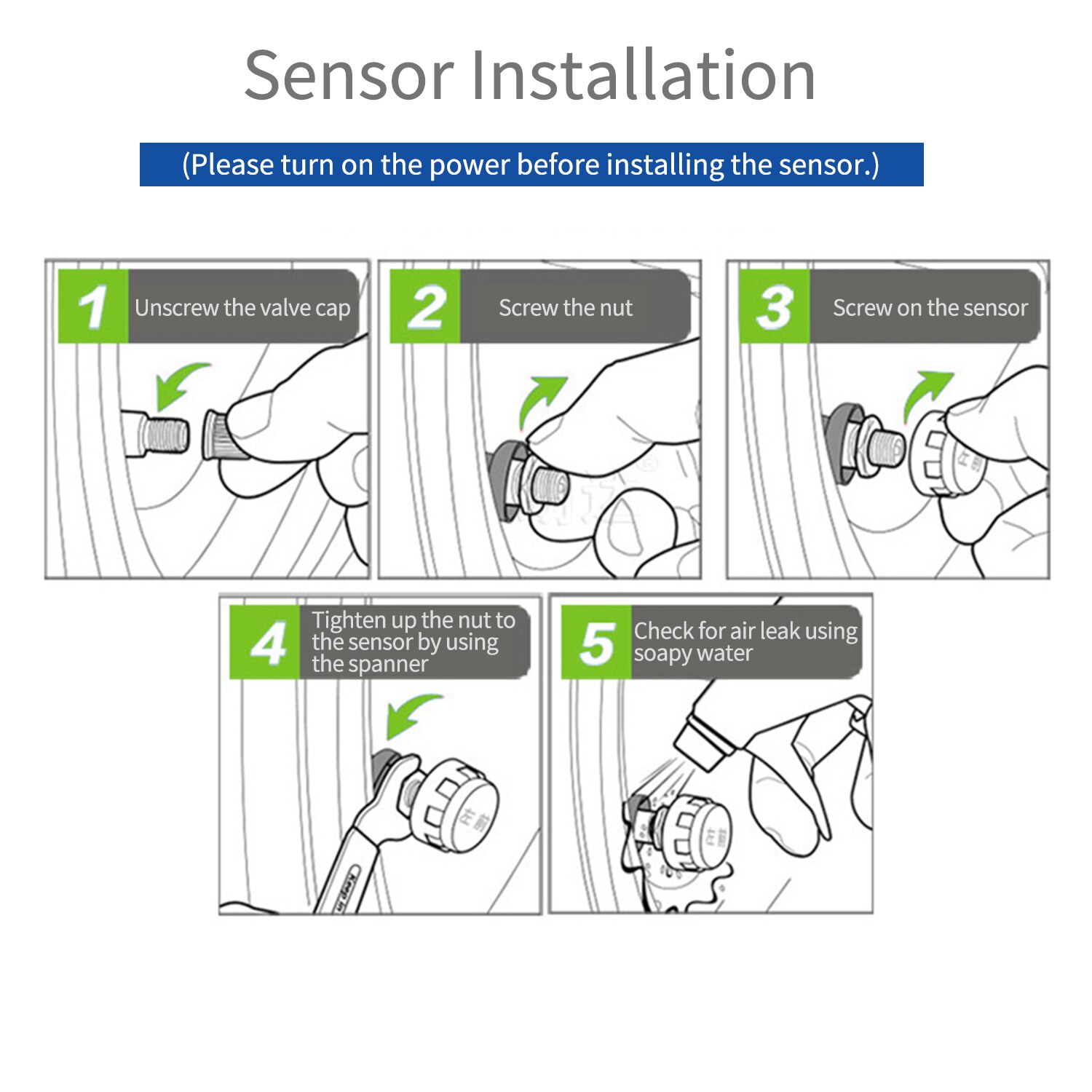 Smart TPMS Tire Pressure Monitoring System Solar Powered with 4/5 External Sensors 6 Alarm Function Real Time Display