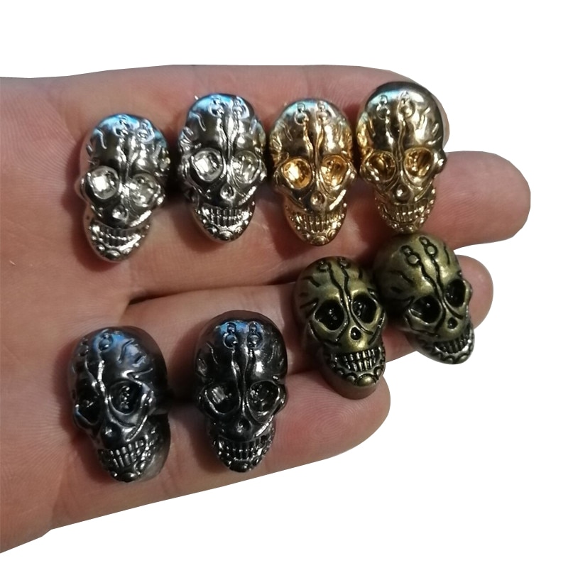 XUNZHE – vis tête de mort en alliage Punk, 10 pièces, Rivet pour bricolage, sac en cuir, chaussures, chapeaux, ceinture, décoration de vêtements