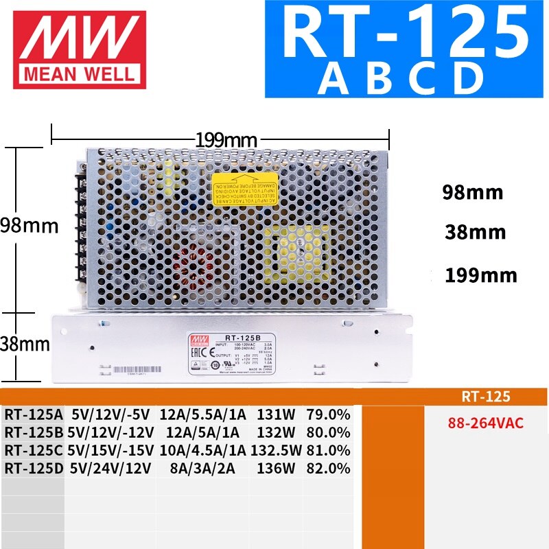 MEAN WELL RT -65A -65B -65C -65D 3-way Switching Power Supply