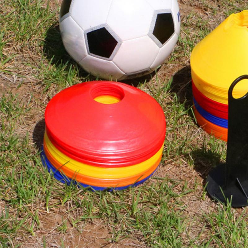 Segno di allenamento di calcio di alta qualità piatto coni resistenti alla pressione marcatore dischi marcatore secchio accessori sportivi coni di precisione