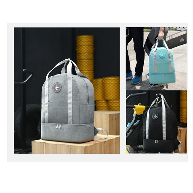 -Men Women Multi-Function Travel Backpack Fitness Bag Travel Large Capacity Waterproof Clothes Shoes Storage Bag