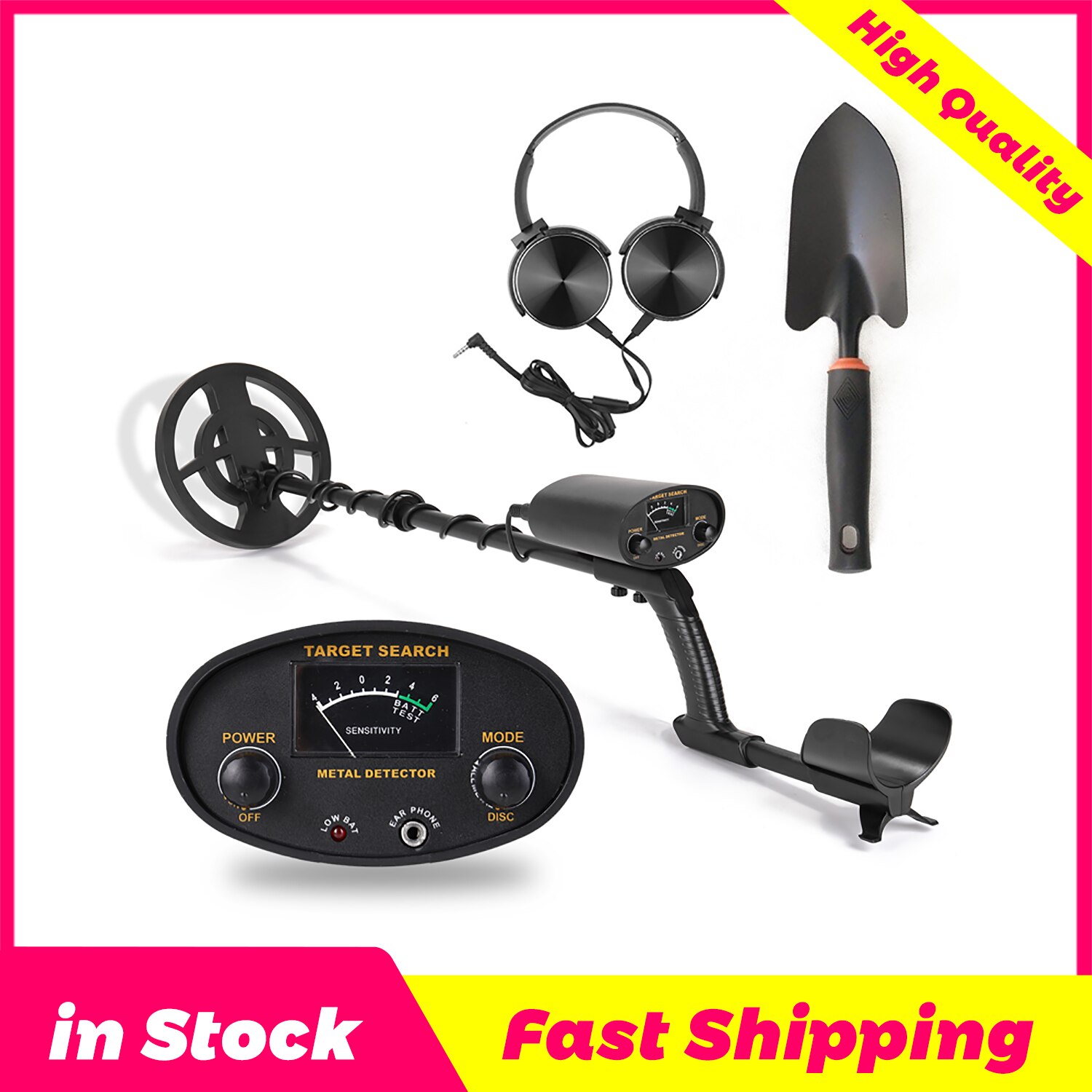 GT6100 Portable Underground Metal Detector High Sensitivity Jewelry Gold Treasure Metal Finder With All Metal Mode