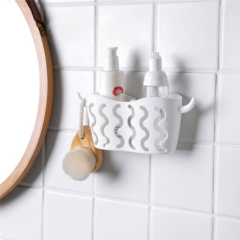 Wall Mounted Plastic Suction Cup Bathroom Toilet Paper Roll Holder with Cover Bathroom Accessories Storage Bath Organizer