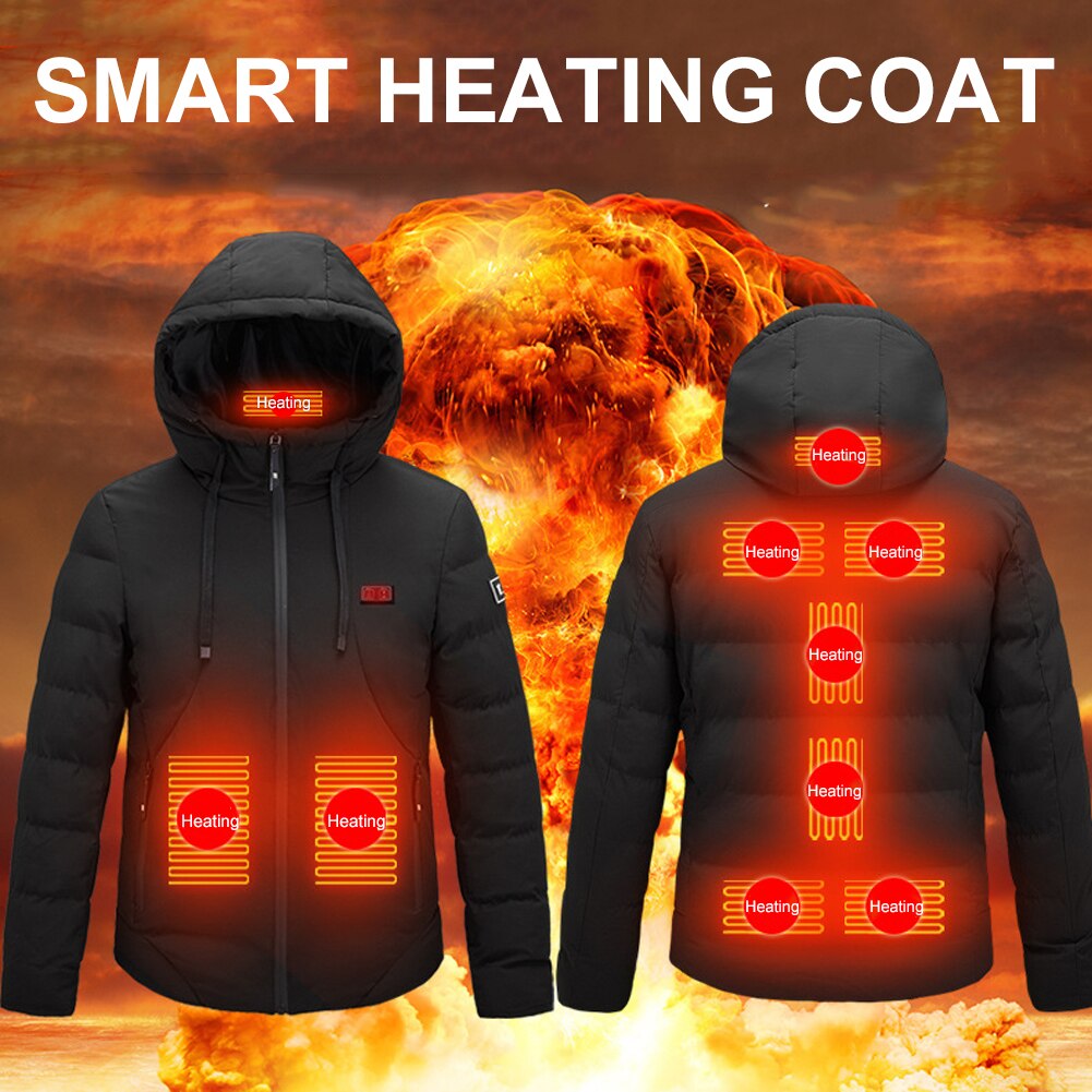 9 Zone Heating Clothing Dual Control Thick Clothes Heating Jacket Heating Cotton Clothing USB Heating Three-Speed Electric