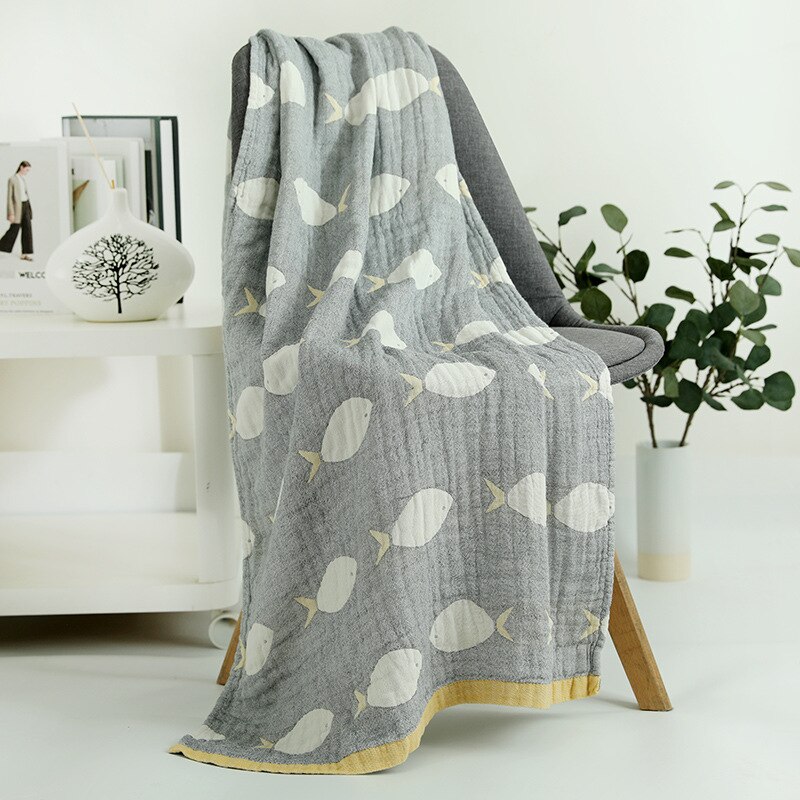 Soft 5-layers 100% Cotton Muslin Large Bath Towel Strong Water Absorption Towel - Luxurious Beach Towel Travel Use