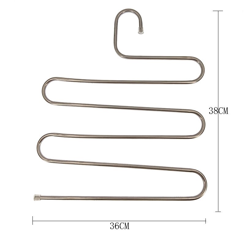 Multi-functional S-type trouser rack stainless ste... – Vicedeal