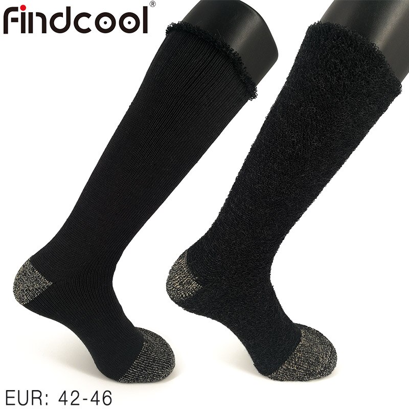 Findcool merino uld sokker til kvinder mænd vinter udendørs skiløb cykling sports sokker tykkere varmere sokker
