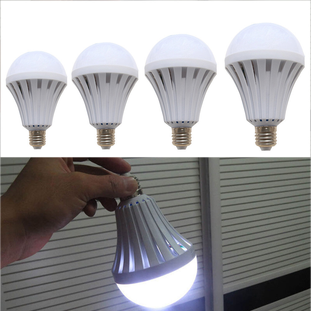 Led Slimme Lamp Noodverlichting E27 5W 7W 12W 15W Led Lamp Oplaadbare Batterij Verlichting Lamp voor Outdoor Verlichting