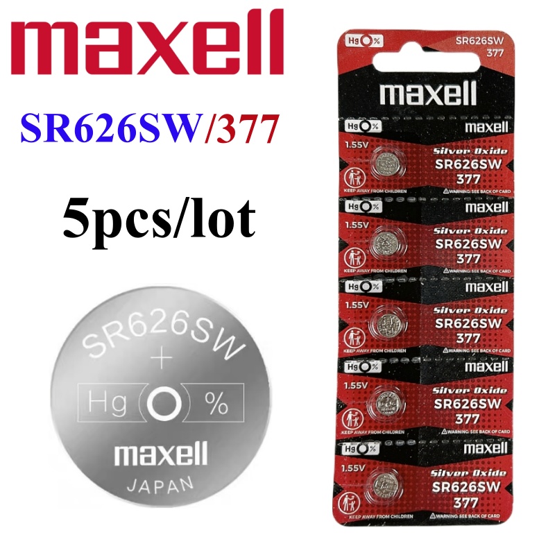 5pcs SR626SW For AG4 V377 377A LR626 SR66 LR66 Watch Battery 1.55V Silver Battery Button Coin Cell for Toy Remote