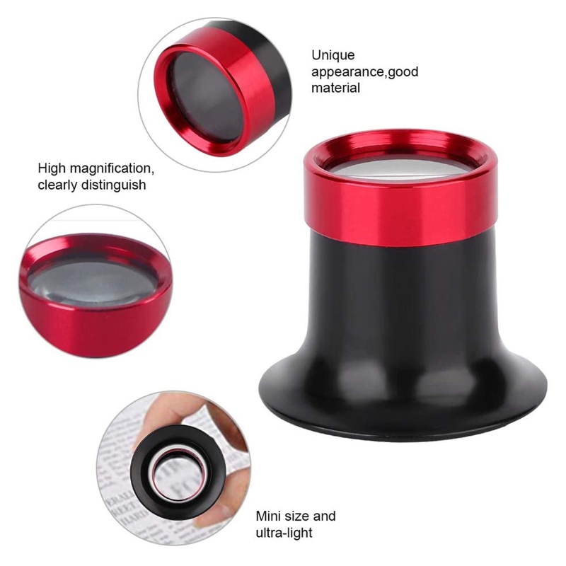 5X/10X/15X/20X Vergrootglas Horlogemaker Loep Aluminium Oogloep Reparatie Vergrootglas voor Horloge voor Horlogemakers Reparatie Eye Loep