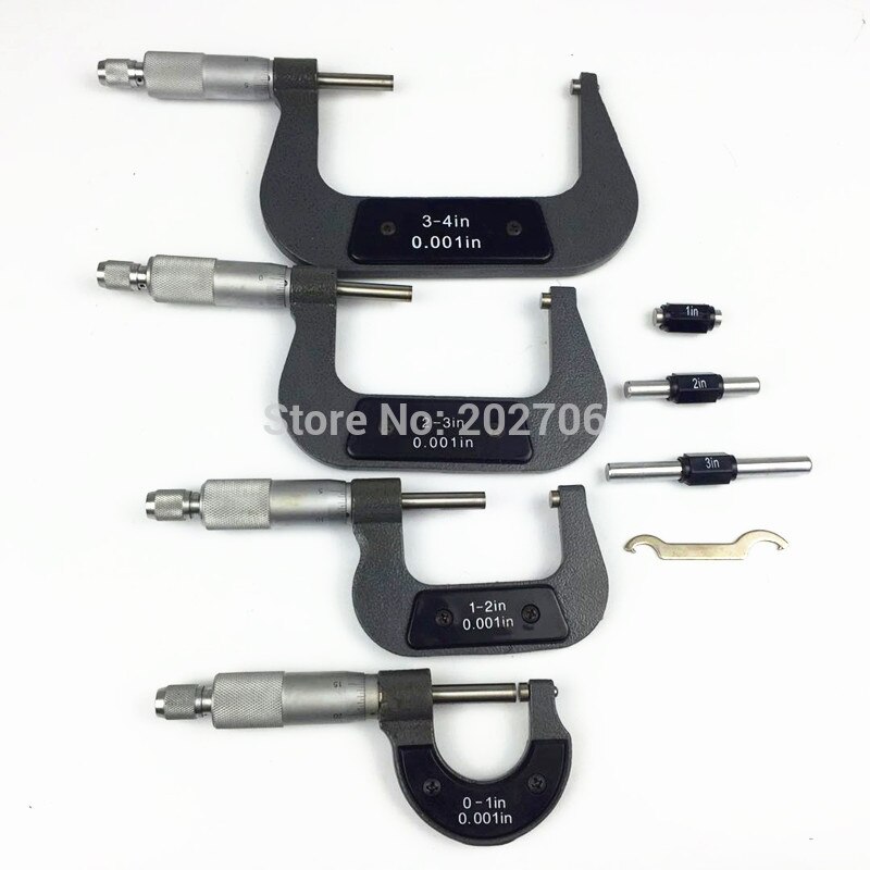 0-4inch Outside Micrometers in sets inch micromete... – Grandado