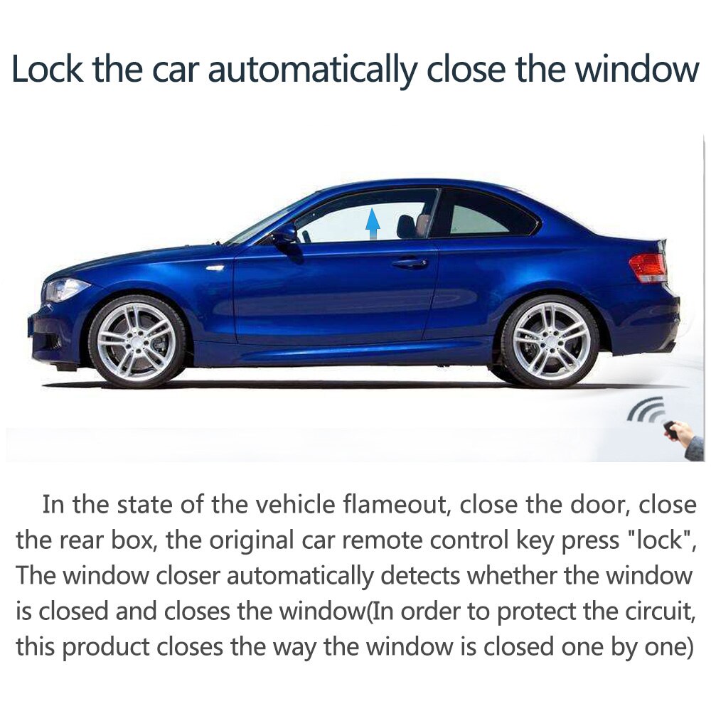 CHSKY Universal Auto Car Power Window Roll Up Closer For 2 Doors Close Windows Car Alarm Systems Security lifter Car Protector