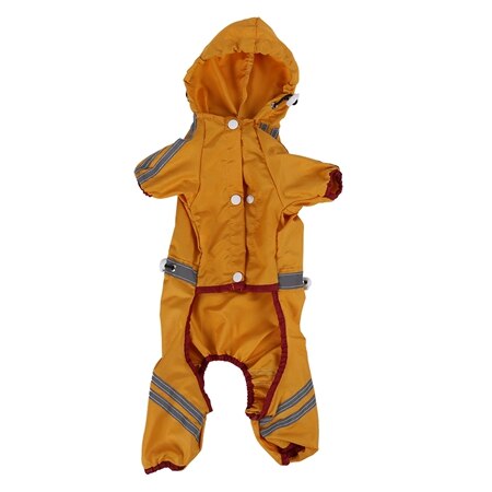 Polyester Dogs Raincoats For Pets Cat Dog Raincoat Waterproof Jacket Hood Drawstring Pet Rain Coat Clothing Retail: 1 / XXL