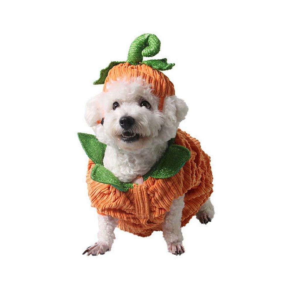 Hond Kleding Fleece Pluche Halloween Partij Pet Kleding Carnaval Warm Halloween Pompoen Driedimensionale Kostuum Hond Cosplay Suits
