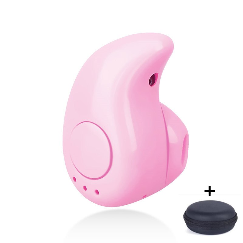 GutsyMan Mini inalámbrico en la oreja auricular Bluetooth S530 manos libres auricular estéreo Bluetooth Auriculares auricular teléfono: Pink With Bag