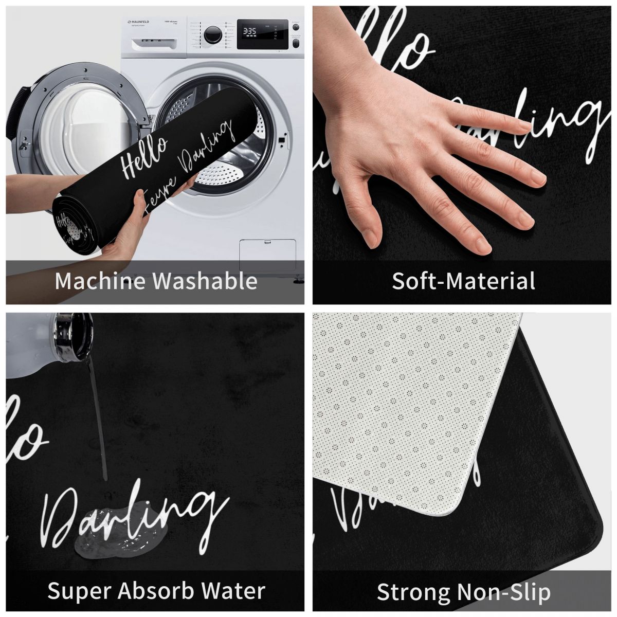 Hello Feyre Rhysand Citaat Polyester Deurmat Tapijt Tapijt Mat Voetzool Anti-Slip Antiwearentrance Keuken Slaapkamer Balkon Cartoon