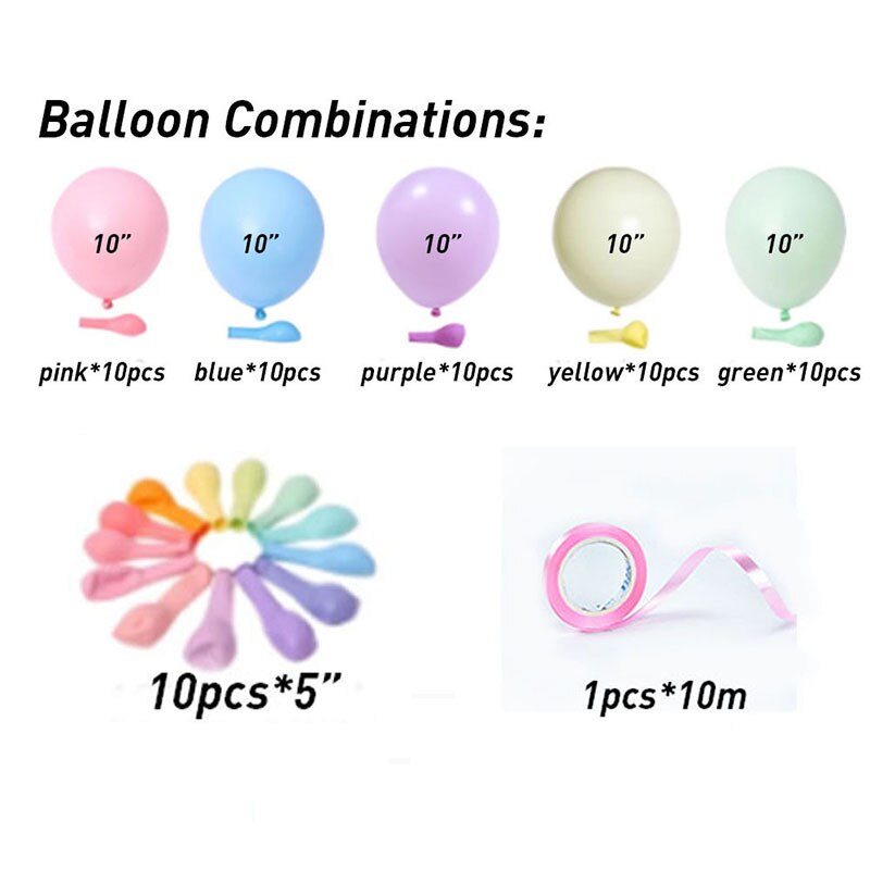 63Pcs/set Number Foil Latex Balloons for Kids Birthday Party Decoration 1st One Year Birthday Boy Decor Baby Shower Balloon