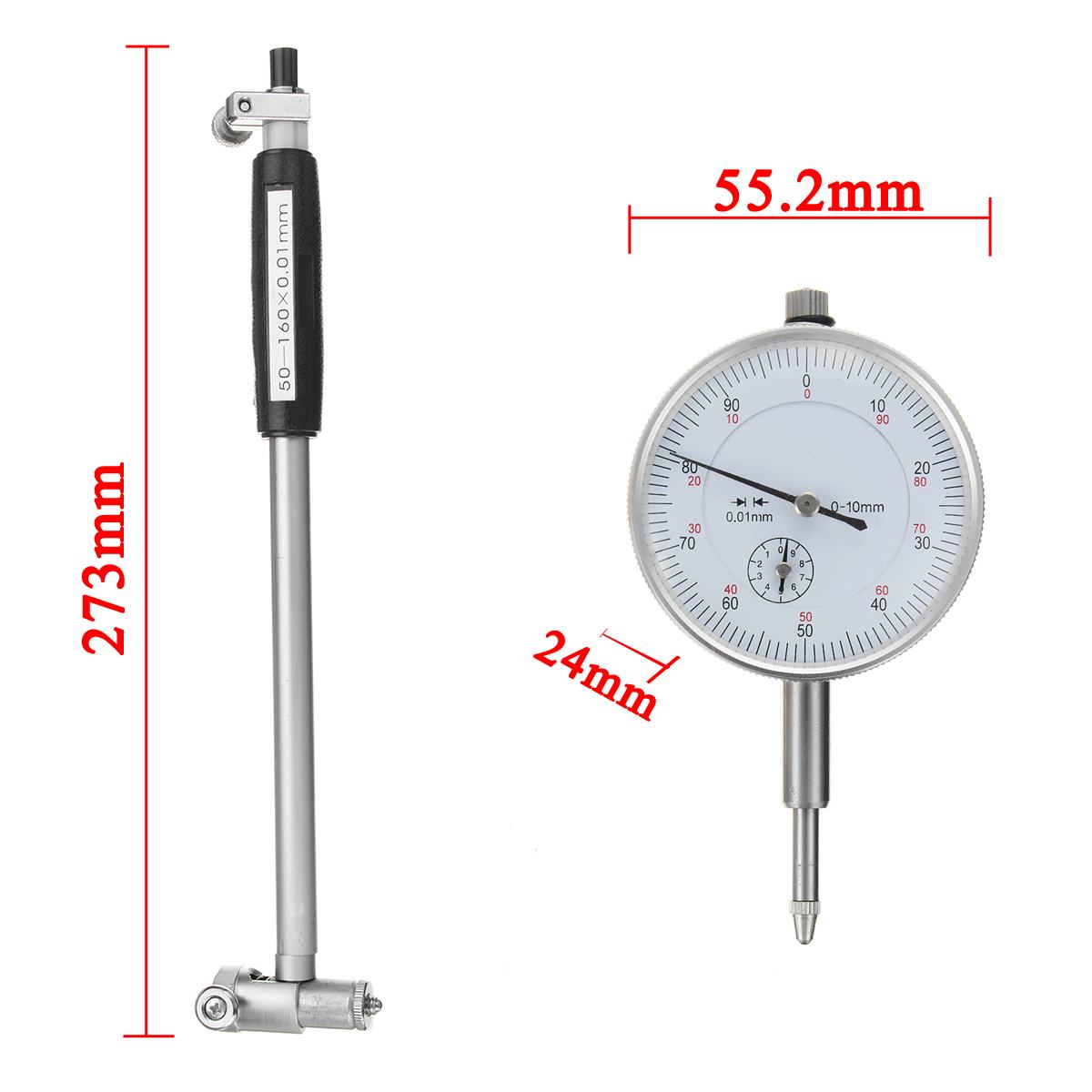 50 160mm001mm Metric Dial Bore Gauge Cylinder In Grandado 8603