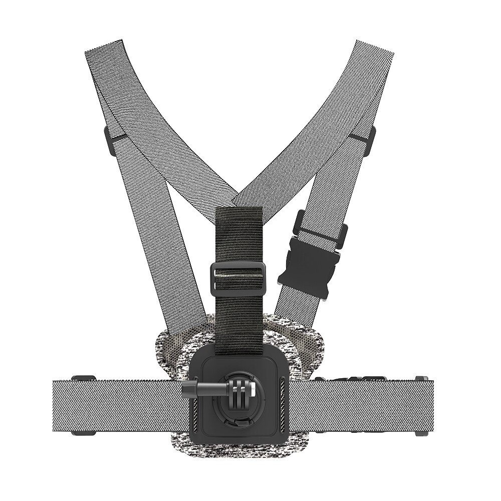 TELESIN-Arnés con correa para el pecho y la cabeza, montaje frontal y trasero, antideslizante, fuerte elasticidad, para GoPro Hero 10, 9, 8, 7, Osmo Action Insta360