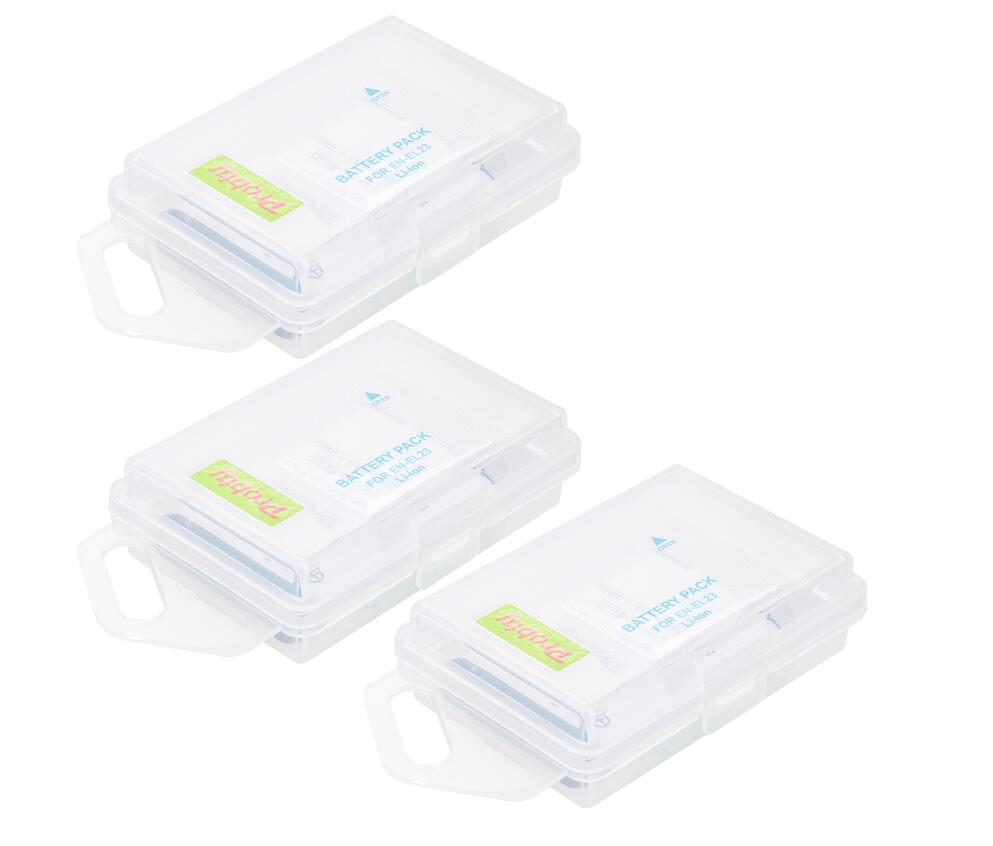 Batterie EN-EL23 ou double chargeur pour Nikon Coolpix B700 P600 P610s P900s S810c: 3 Pcs Battery