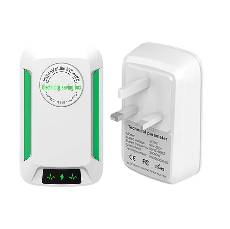 StopWatt Stromsparbox, Energiespargerät, Stecker-in-Spargerät für Zuhause, 90–250 V, uns/EU/UK, Steckeradapter, Energiespargerät: Grün / bündeln 3