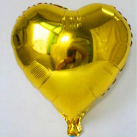 20 stk/parti 18 tommer hjerteformede ballon helium balloner folie bryllup fødselsdagsfest dekorationer børn event fest forsyninger: Guld