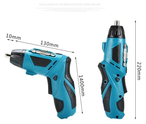 Electric Cordless Drill Driver Kit Cordless Screwdriver Mini Wireless Power Driver DC Lithium-Ion Battery