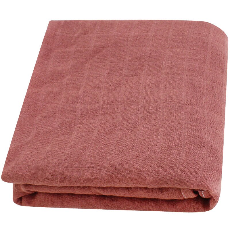120x120cm bambusowy koc do przewijania koce dla niemowląt muślin do przewijania w jednolitym kolorze gładka kolorowa bawełniana kocyk dziecięcy noworodek: Wine Red