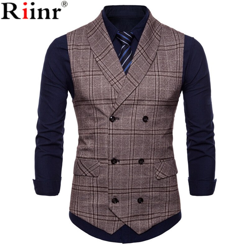 Jurk Vesten Voor Mannen Slim Fit Heren Pak Vest Mannelijk Vest Gilet Homme Casual Mouwloze Formele Zakelijke Jas
