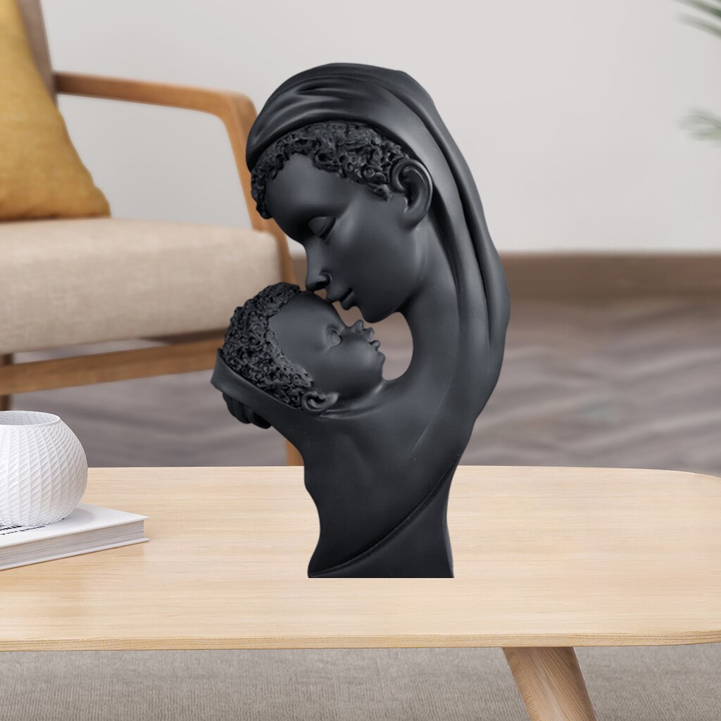 Resin Mother And Child Craft Home Decor Statues Mothers Love Sculptures Decorative Housewarming Office Tabletop Decoration